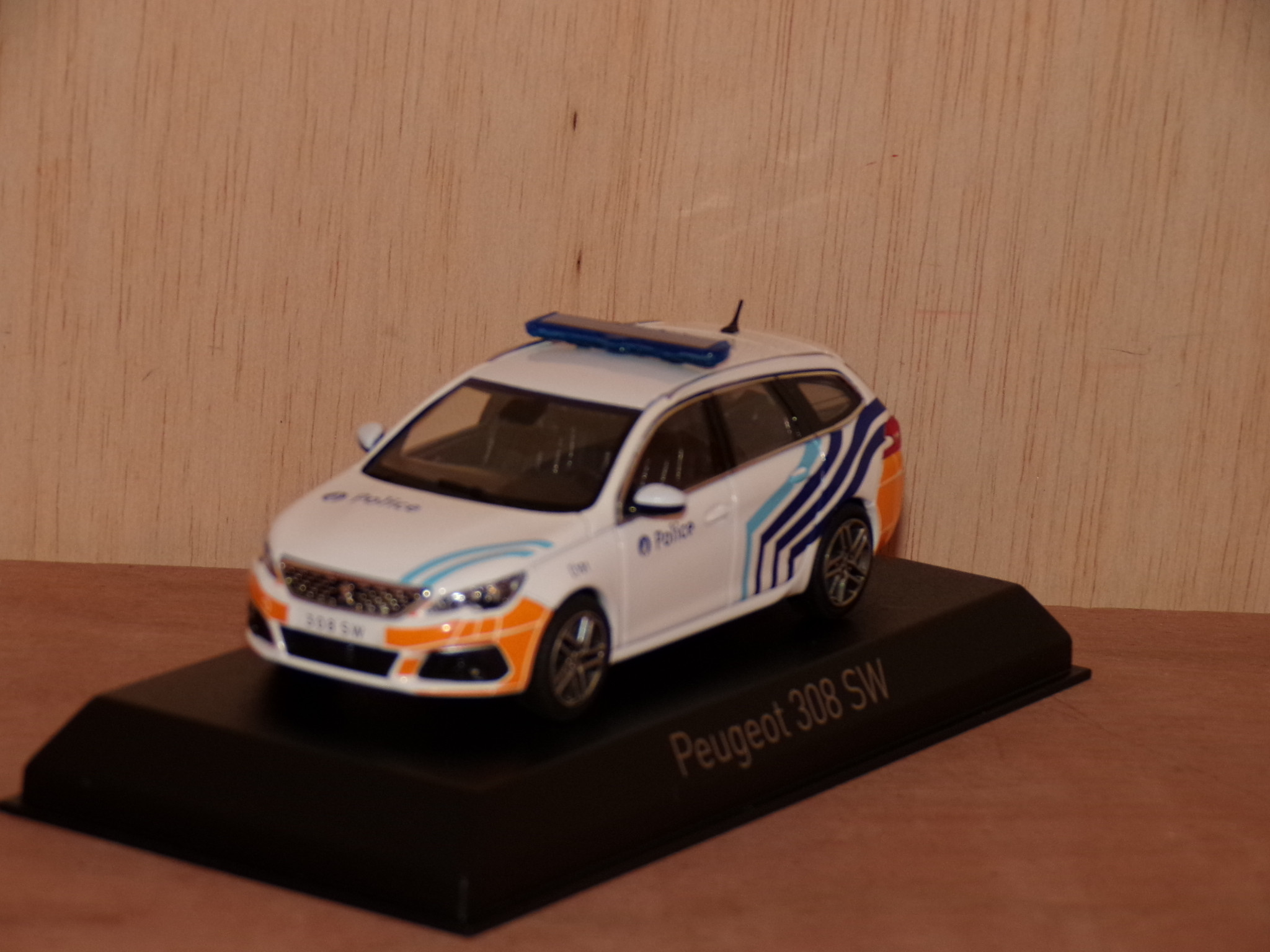 NOREV 3 Inches - Modèle Réduit Peugeot 308 De La Police Nationale, Blanc/bleu/rouge, Neuf Sous Blister