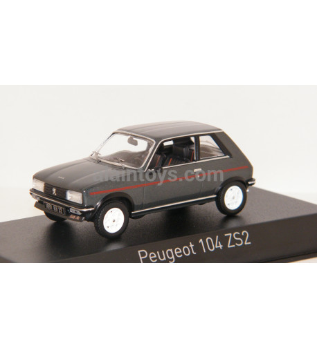Miniature Peugeot 104 ZS2 1979 Gris Foncé 1/43 Norev 471401 - Neuf En Boîte