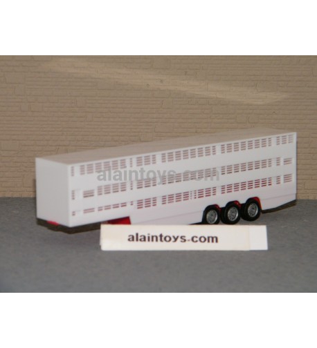 Herpa 1:87 - Remorque à Bagages 4,7 M Blanche - Accessoire Miniature Pour Voiture Ou Camionnette - Modèle Détail Réaliste