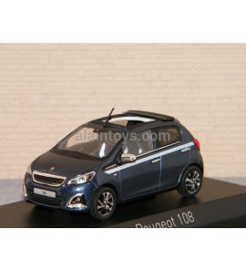 PEUGEOT 108 TOP Collection 2017 Smalt Blue NOREV 1/43 Ref 471801